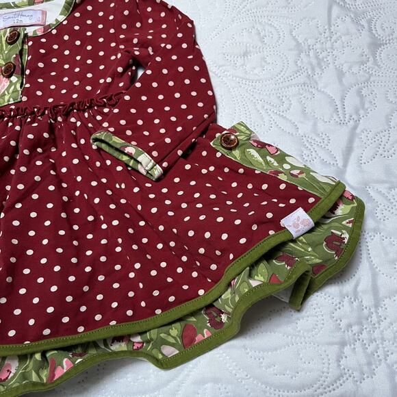 SweetHoney Holiday Mixed Print Dress Size 12m - Picture 3 of 7